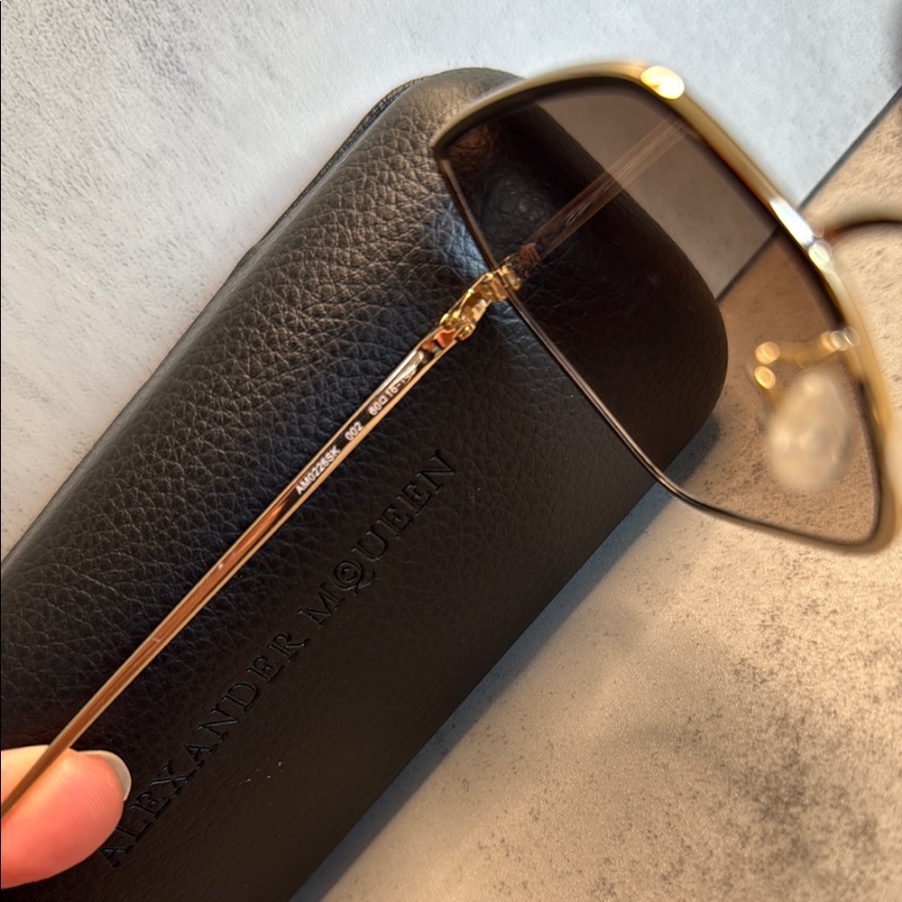 Alexander McQueen Gold Sunglasses - Picture 5 of 6